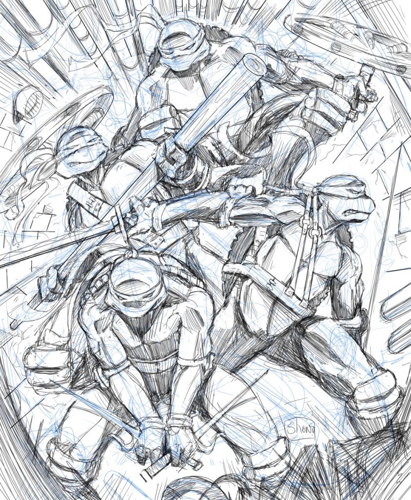 Pencils over composition